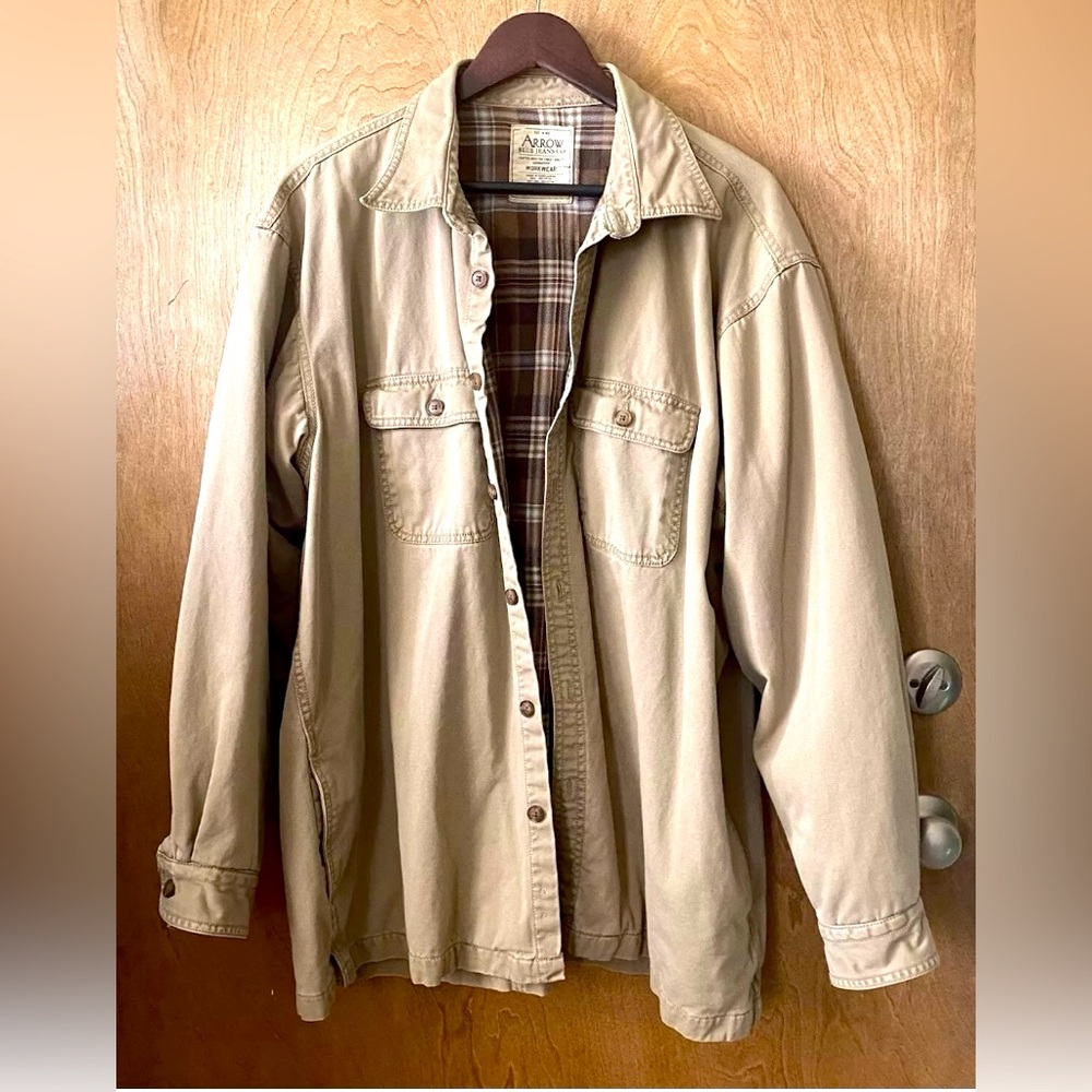 ARROW Blue Jeans CO. Work Shirt Shacket Barn Jacket Garage Work LINED Heavy XL